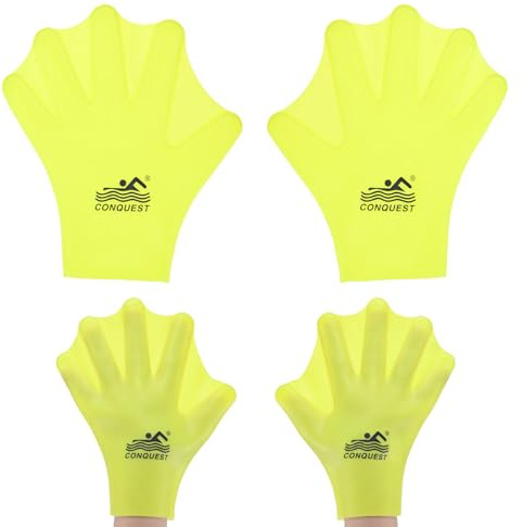 M METERXITY Silicone Swimming Gloves Webbed Swim Gloves Finger Frog Type Swim Training Gloves Water Resistance for Swimming/Diving/Water Aerobics