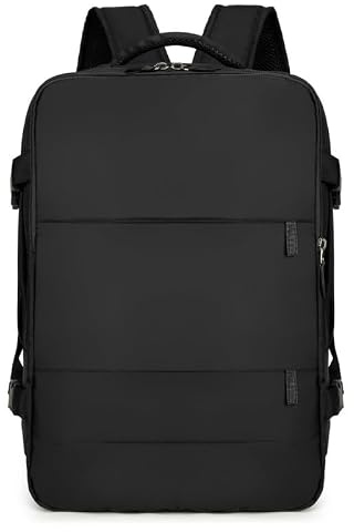 smallrun Mochila Viaje Cabina Avion 40x20x25 Mochila Cabina para Ryanair Maletas De Viaje Cabina Mochilas Mochila De Viaje Cabina 20L con Orificio De Carga Y Bolsillo (2216NEGRO)
