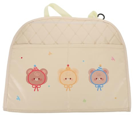 POPETPOP Tappetino Antiurto per Sedile Posteriore Auto con Stampa Orso, Organizer Portaoggetti con Tasche, Protezione Anticalci Schienale per Famiglie e Viaggi