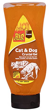 The Big Cheese Cat and Dog Crystal Gel – 450 ml Ready-to-Use Crystal Gel Repels Cats and Dogs and Protects Patios, Plants, and Gardens, Orange