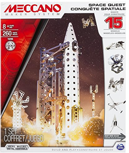 Meccano 6026302 - Set de la Conquista Espacial, 15 Modelos Diferentes, Piezas de Metal