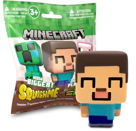 Minecraft SquishMe Serie 2, Blind (Mystery) Pack, 1 Figure