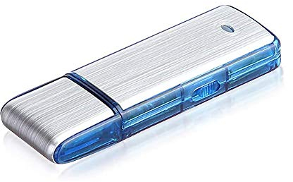 Lychee Digitales Diktiergerät Aufnahmegerät Mini Sprachrekorder 8GB - 90 Stunden Wiederaufladbare Tragbarer USB Digitaler Recorder mit Metallgehäuse für Vorträge/Treffen/Interview (Silber)