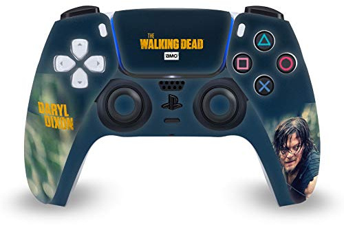 Head Case Designs Officially Licensed AMC The Walking Dead Daryl Lurk Daryl Dixon Graphics Vinyl Faceplate Sticker Gaming Skin Decal Cover Compatible With Sony PlayStation 5 PS5 DualSense Controller