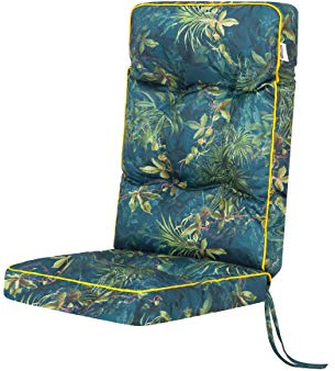 PillowPrim Sittdyna för trädgårdsstolar och campingstol – för utomhusfans och trädgårdsvänner – bekväm sittkomfort utomhus – grön äng, 50 x 50 x 70 cm