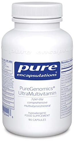Pure Encapsulations PureGenomics UltraMultivitamin - Supplement with Vitamin B6, B12, C, D3, Folate, Choline, Alpha Lipoic Acid, CoQ10, NAC, Lutein & Zeaxanthin - 90 Capsules