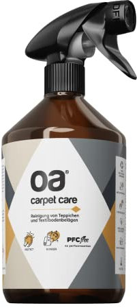 OA Carpet Cleaner Spray detergente per tappezzeria Agente detergente per tappeti Neutralizzatore di odori Cura dei tappeti 500 ml