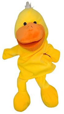 Proumhang Marionetas De Mano De Cuerpo Completo para Niños,Animal Títeres de Mano Granja Títeres Juguetes Set,Juguetes de Peluche con Boca Abierta Móvil,Regalos para Niños y Niñas 35cm Pato