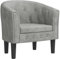 vidaXL Fauteuil Cabriolet, Chaise avec Accoudoirs, Canapé avec Dossier, Siège Rembourré, Meuble de Salon Chambre Bureau, Gris Clair Velours