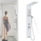 JNGLGO Pannello doccia in acciaio inox a 5 funzioni, sistema doccia a pioggia senza rubinetto, montaggio a parete, colonna doccia con doccetta, doccia a pioggia, doccia a cascata per bagno, bianco