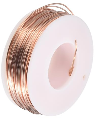 sourcing map Soft Copper Wire (20 Gauge, 108 FT), 99.9% Pure Bare Copper Wire 0.8mm Solid Craft Wire for DIY Crafting Gardening Decoration (33Meter)