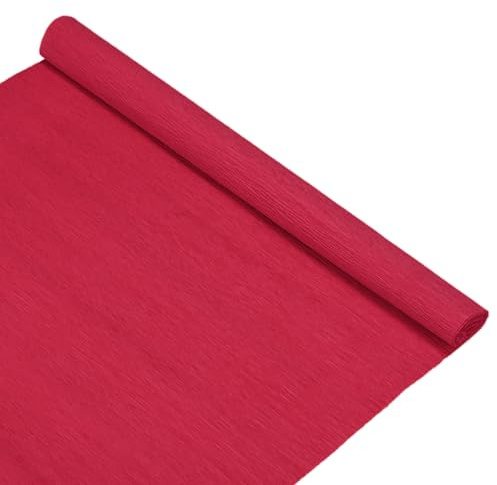 M METERXITY Crepe Paper, 8.2ft x 20 Inch /250 x 50cm Soft Wide Crepe Paper Streamer Sheet, Decorative Craft Streamer for DIY Craft/Flower Making/Decoration [Red]