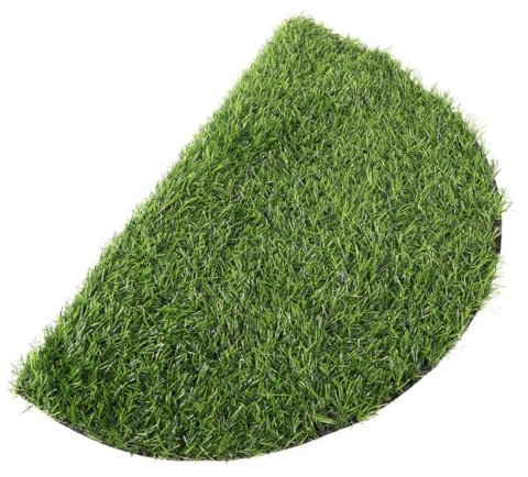 OUNONA Tapete De Césped Artificial Redondo 60 Cm, Alfombra De Césped Base De Caucho Blanco, Mantel Individual Decorativo para Mesa De Comedor y Exteriores, Adecuado para Cafeterías y Restaurantes