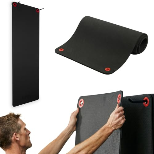 SPRI Hanging Exercise Mat, Fitness & Yoga Mat for Group Fitness Classes, Commercial Grade Quality with Reinforced Holes, 71L x 23W x 3/8 Thick