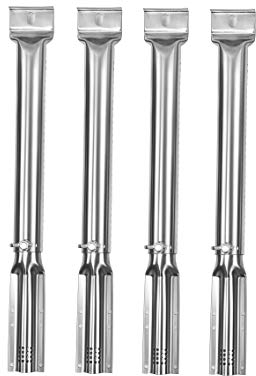 GriHero Stainless Steel Burners Tube Universal BBQ Replacement Parts Compatible with Nexgrill, Brinkmann, Char-Broil and Most Gas Grills, Adjustable Extend from 13” to 17.5 (4 Pack, Swallow Tail)