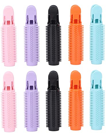 Pinza Voluminizadora para la Raíz del Cabello, 10 Piezas de Rulos Naturales Y Esponjosos para el Cabello, Clip para Rizador de Cabello con Agarre Automático, Herramienta para Peinar el Cabello, Color