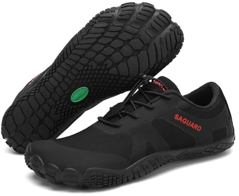 SAGUARO Barefoot Zapatillas de Trail Hombre Escarpines Mujer Zapatos de Agua Minimalistas Zapatillas de Deporte Acuaticos Exterior Interior Negroprofundo 43