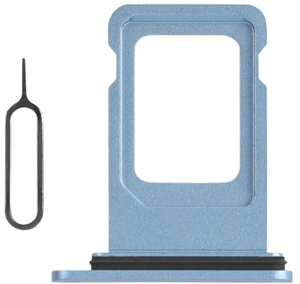 Risidamoy for iPhone XR Blue SIM Card Slot Replacement Single SIM Version Card Tray Holder Adapter with Waterproof Rubber Ring Repair Tool Fix Kit SIM Ejector for A1984 A2105 A2106 A2107 A2108