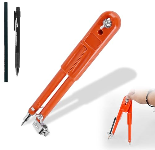 Carpenter Präzisions Bleistiftzirkel, 25 cm Holzbearbeitung Professionelle Zeichenkompasse Anreisswerkzeuge Einstellbarer Radius Markierung Anreißzirkel zirkel mit stifthalter für Zeichenkreise