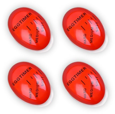 Eieruhr Zum, 4 Stück Eggtimer, Wiederverwendbare Eierfarbe ändern Timer, Für Zuhause, Schule, Restaurant, Pochierte Eier