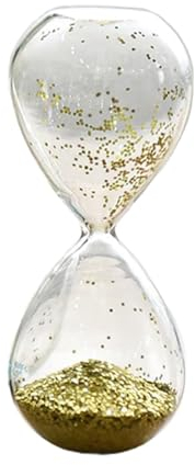 Qianly Sablier sablier nouveauté sablier Paillettes Horloge de Sable pour Cadeau de Vacances, Jaune