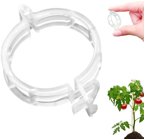 Secured Plastic Plant Clips, Pflanzenclips, Tomaten Klammern, Gesicherter Pflanzen Kunststoff Clip, Tomatenklammern, Pflanzenklammern Klein für Halten Garten Pflanzen Blumen Gemüsefrucht (150, Weiß)