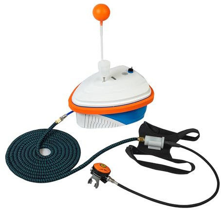 TUDIVING-Sistema di Immersione Professionale Senza bombola Impermeabile, Sistema di Immersione Portatile Ricaricabile con Narghilè e regolatore di respirazione (4.5H)