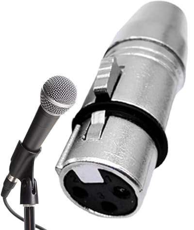 XLR Hembra a 3,5 mm, Adaptador XLR a 3,5 mm | Conectores de Audio Adaptador XLR - Adaptador AUX, Convertidor de Audio, Conector de Micrófono para Interpretación, Grabación, Diferentes Dispositivos