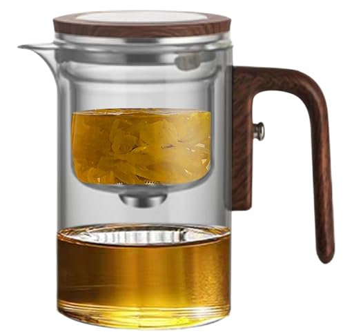 Théière avec passoire, bouilloire de 600 ml avec infuseur, bouilloire à thé en vrac sûre avec passoire, parfaite pour la maison, le salon de thé, le restaurant, brassage facile pour les amateurs de