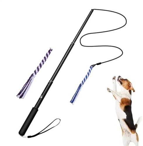 Lunaobrik Barra de coqueteo para Perros, de Masticar portátil para Cachorros, Mascotas, de coqueteo para Mascotas, Cola de persecución para Perros Que persiguen y Tira y afloja
