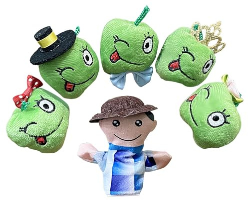 Pupazzi per dita di peluche per dita 6 pezzi per bambole interattive di peluche teatro per bambini
