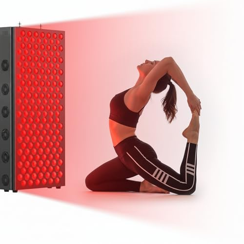 Warmforwel Panel de Luz Roja e Infrarroja 720W 660nm & 850nm – Lámpara LED de Gran Tamaño con 150 LEDs, Temporizador 5–60 Min, Control en Línea, 4 Modos, para Cuerpo y Rostro
