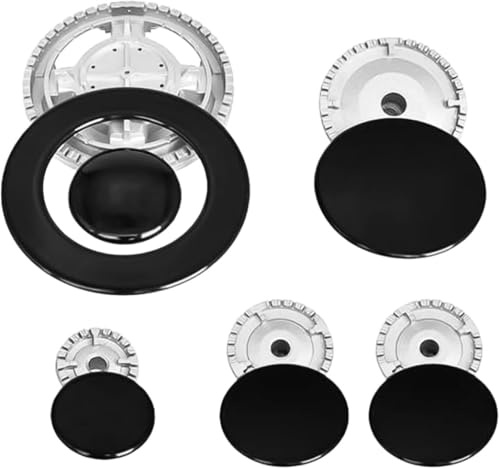 Zodazoqa Cooker Hat Set Stove Lid Oven Gas Hob Burner Crown Flame Cap Cooking Metal Gas Oven Stove Cap Kit Fit Flat For SABAF Gas Stoves(Flat)