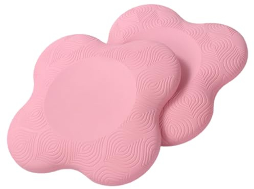 LUDHEP 2 Piezas Almohadillas Rodilleras para Yoga Antideslizantes, Esterilla de Protección para Rodillas, Codos y Tobillos – Ideal para Yoga, Pilates, Fitness en Casa o Gimnasio, Rosa