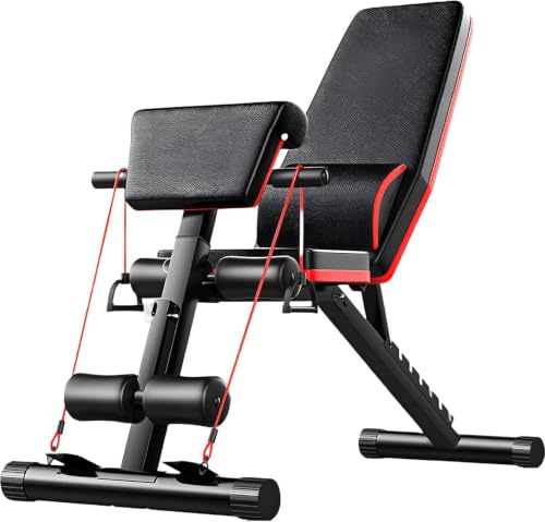 Adjustable Weight Bench,Workout Bench Press for Gym Fitness, Foldable Incline Decline Sit up for Full Body Exercise Bench,Multi-Purpose for Strength Supine Training Equipment