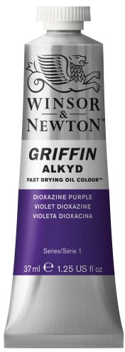Winsor & Newton Griffin 37ml Alkyd Fast Drying Oil Colour Tube - Dioxazine Purple