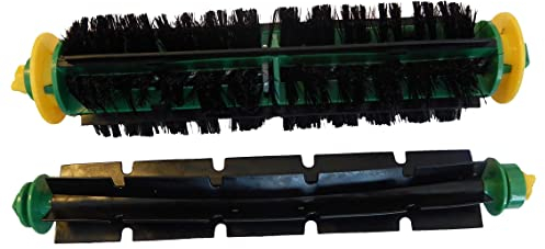 vhbw 2x Cepillo redondo (set de cepillos) compatible con iRobot Roomba 530, 531, 532 robot aspirador - cepillo laminado, cepillo de cerdas