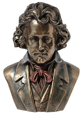 Veronese Design Ludwig Van Beethoven - Figura Realista de Resina fundida en frío con Acabado de Bronce Antiguo