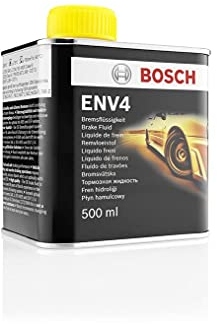 Liquido Freni Bosch ENV4, 0,5 L – Per tutti i veicoli moderni con freni ABS e ESP – Qualità Bosch – Compatibile con DOT 3, 4 e 4 HP/LV