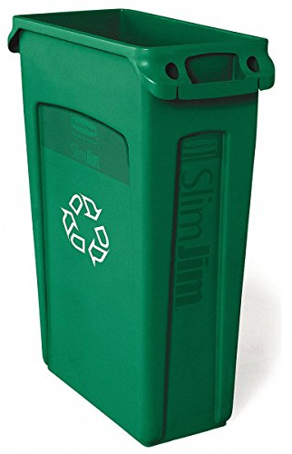 Rubbermaid M087GN Slim Jim Bin 87 Litres (Green)