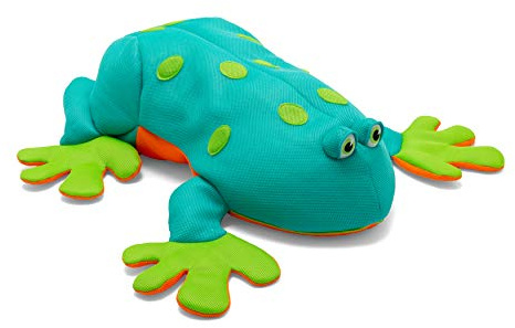 Big Joe Pool Petz Large Frog Animal Pool Toy Float, Frog Shape Mesh, Quick Draining Fabric, 3 feet