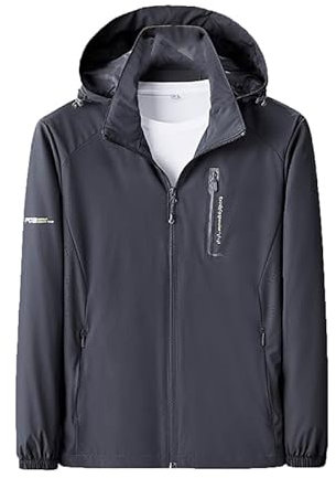 famesale Winddichte Herren- und Damen-Reitjacke mit Kapuze Atmungsaktive, wasserdichte Outdoor-Jacke