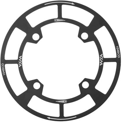 YBEKI 104BCD Kettenschutz für Mountainbike (32-42T) | Leichtbau Aluminium Chainring Guard | CNC-gefräst & sandgestrahlt | Kompatibel mit Shimano M610/M780/SRAM/XTR | Schutzabdeckung gegen Kettenabwurf