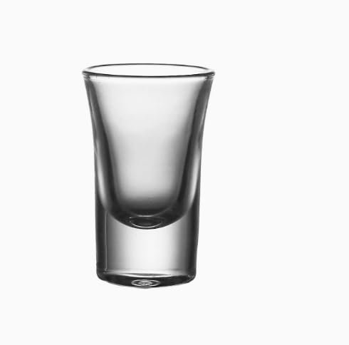 Oungy 24 vasos de chupito de cristal, vasos altos de 60 ml, vasos de tequila de 6 cl, vasos redondos de chupito, vasos de vodka, vasos de chupito para ron, licor, vodka, whisky, brandy