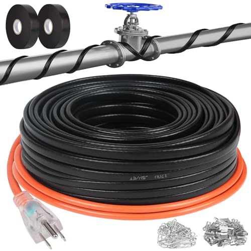 3FT-200FT Pipe Heating Cable for Water Pipes, Heat Tape for Water Pipe