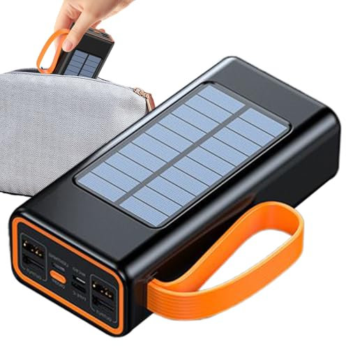 Banque d'énergie Solaire pour téléphone et appareils électroniques – Batterie Externe avec Performance pour Le Camping, la randonnée, la pêche, l'escalade