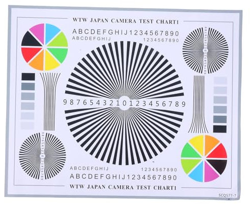 Gadpiparty Color Wheel Chart Lens Test Chart Camera Focus Test Chart Lens Color Calibration Card Tool Cctv Installation Testing Card for Indoor and Outdoor Use