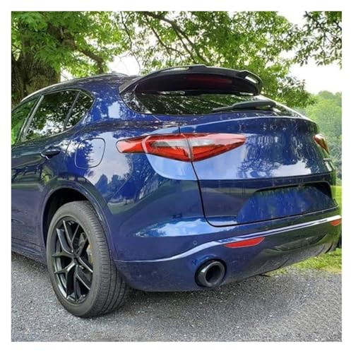 UAGFDFF Diffusore per Alfa per Romeo per Stelvio 2017-2021 ABS Spoiler Posteriore per Auto Nero Lucido o Kit carrozzeria in Fibra di Carbonio Ala Posteriore(Nero Lucido)