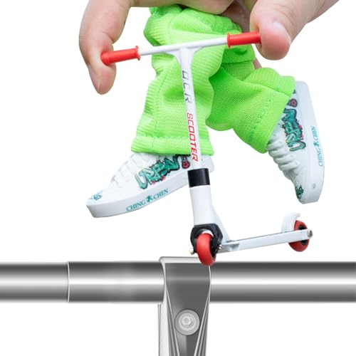 Finger Skateboards - Includes Mini Skateboard, Pants, Shoes & Finger Movement | Detachable Mini Interactive Toys, Spare Wheels, Tools, Party , Collectible Accessories