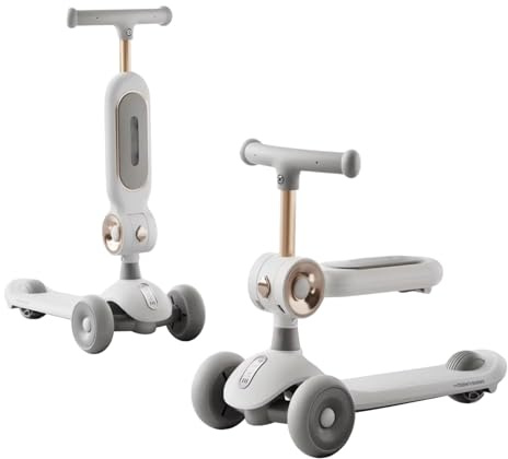 Monopattino Bambini Pieghevole con 3 Ruote luminose a LED - seduta - Regolabile in Altezza per bambini da 1 a 7 anni - Carico Massimo 50kg giochi bambini